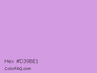 Hex #d39be1 Color Image