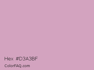 Hex #d3a3bf Color Image