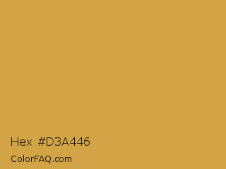 Hex #d3a446 Color Image