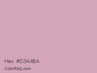 Hex #d3a4ba Color Image
