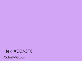 Hex #d3a5f6 Color Image