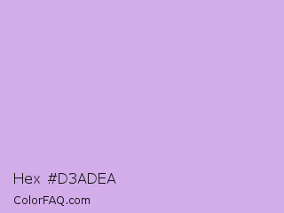 Hex #d3adea Color Image