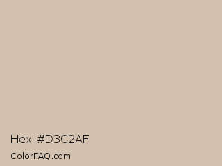 Hex #d3c2af Color Image