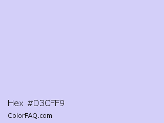 Hex #d3cff9 Color Image