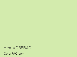 Hex #d3ebad Color Image