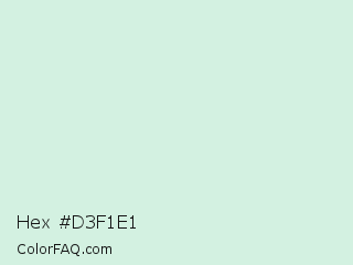 Hex #d3f1e1 Color Image