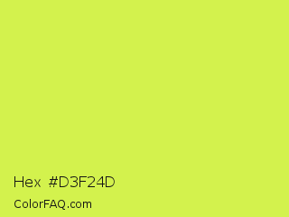 Hex #d3f24d Color Image