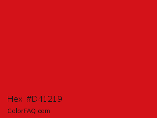 Hex #d41219 Color Image
