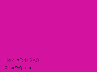 Hex #d412a0 Color Image