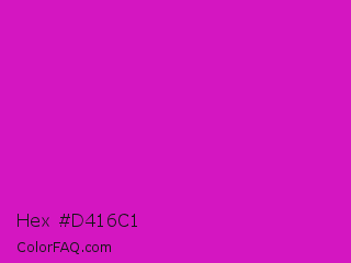 Hex #d416c1 Color Image