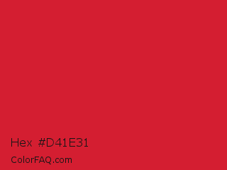 Hex #d41e31 Color Image