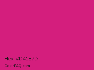 Hex #d41e7d Color Image