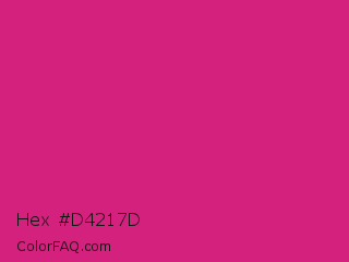 Hex #d4217d Color Image