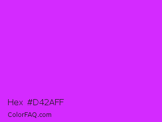 Hex #d42aff Color Image