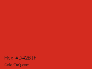 Hex #d42b1f Color Image