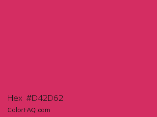 Hex #d42d62 Color Image