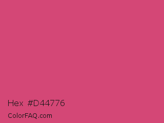 Hex #d44776 Color Image