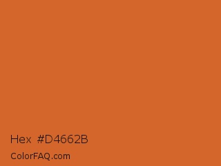 Hex #d4662b Color Image