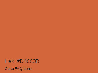 Hex #d4663b Color Image