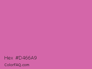 Hex #d466a9 Color Image