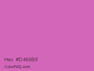Hex #d466b9 Color Image