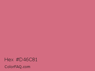 Hex #d46c81 Color Image
