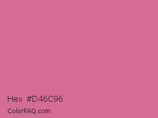 Hex #d46c96 Color Image