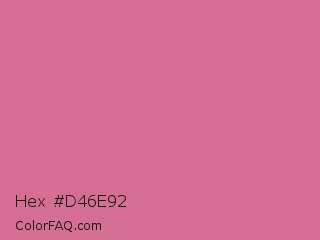 Hex #d46e92 Color Image