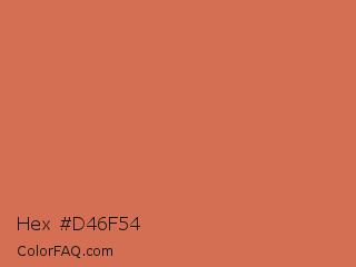 Hex #d46f54 Color Image