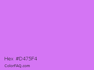 Hex #d475f4 Color Image