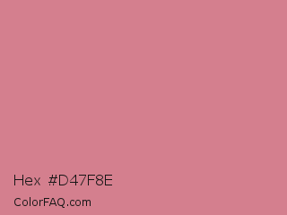Hex #d47f8e Color Image