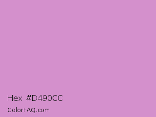 Hex #d490cc Color Image