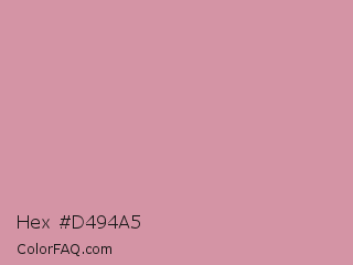 Hex #d494a5 Color Image