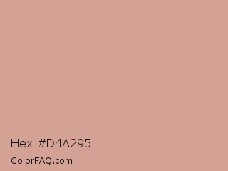 Hex #d4a295 Color Image