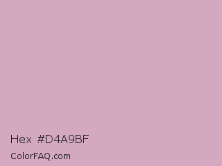Hex #d4a9bf Color Image
