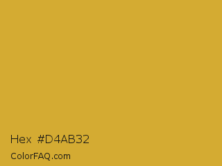 Hex #d4ab32 Color Image