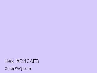 Hex #d4cafb Color Image