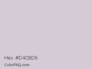 Hex #d4cbd6 Color Image