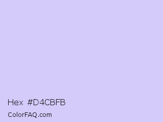 Hex #d4cbfb Color Image