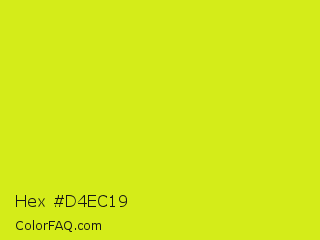Hex #d4ec19 Color Image