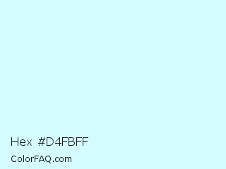 Hex #d4fbff Color Image