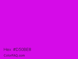Hex #d50be8 Color Image