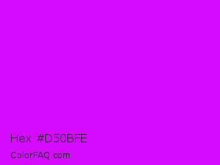Hex #d50bfe Color Image