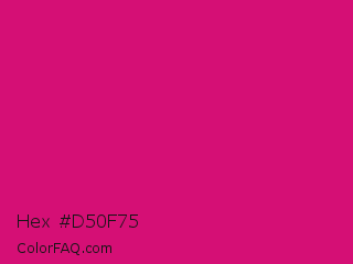 Hex #d50f75 Color Image