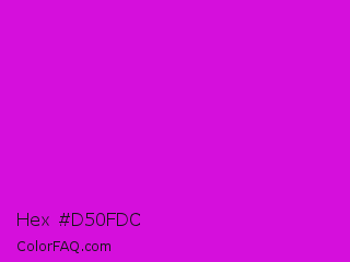 Hex #d50fdc Color Image