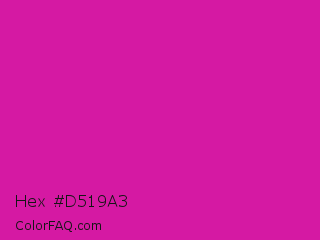 Hex #d519a3 Color Image