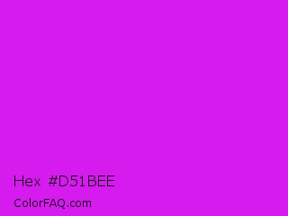Hex #d51bee Color Image