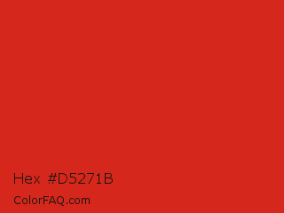 Hex #d5271b Color Image