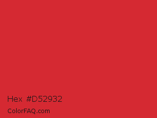 Hex #d52932 Color Image