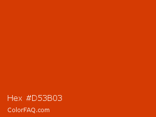 Hex #d53b03 Color Image